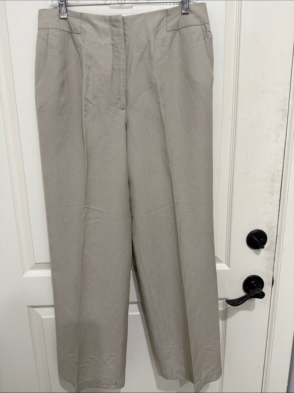 East 5th Light Taupe Wide-Leg Trousers